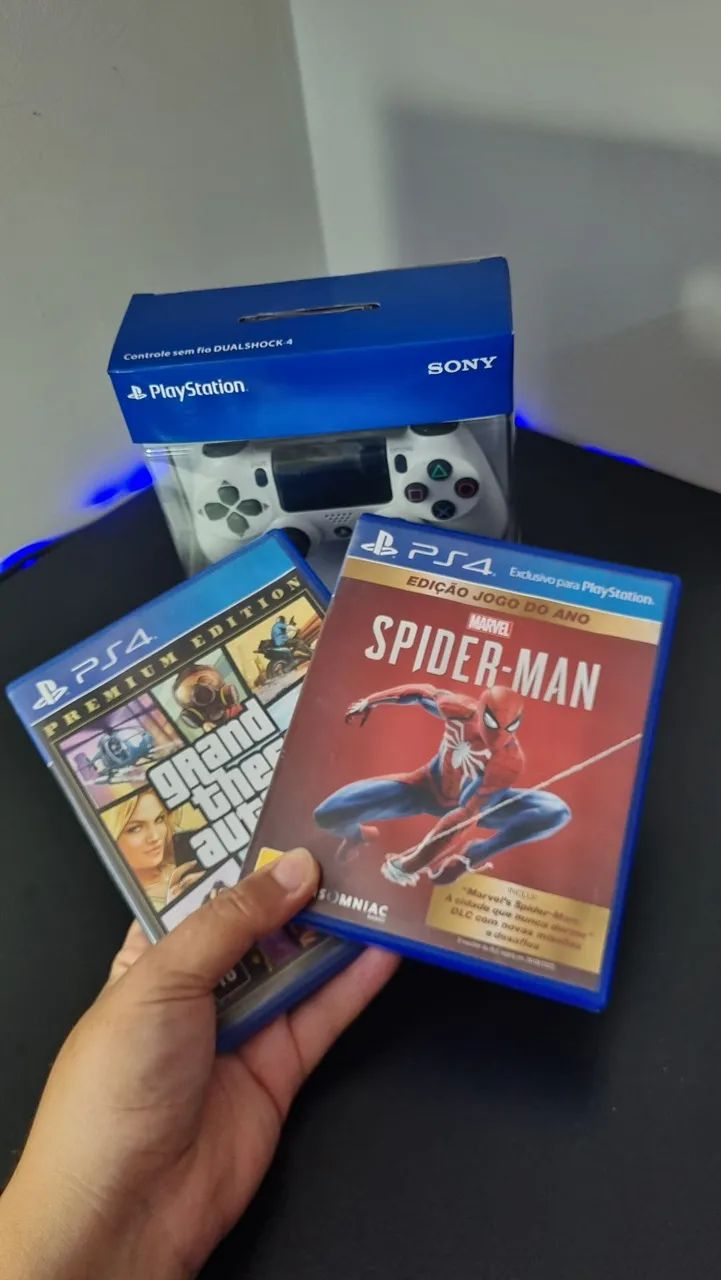 Controle Ps4 + Spider-Man + GTA V  - Foto 3