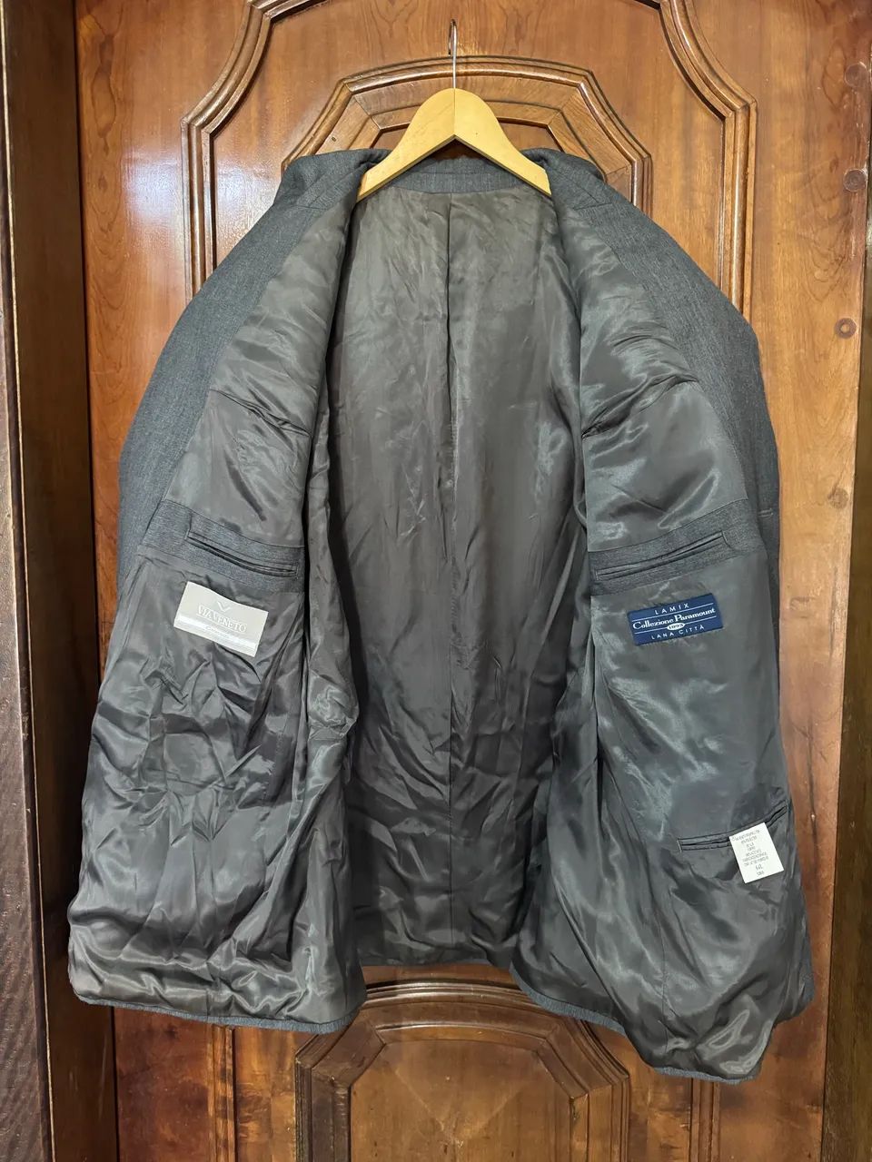 blazer masculino via veneto classic cinza 64l - Foto 4