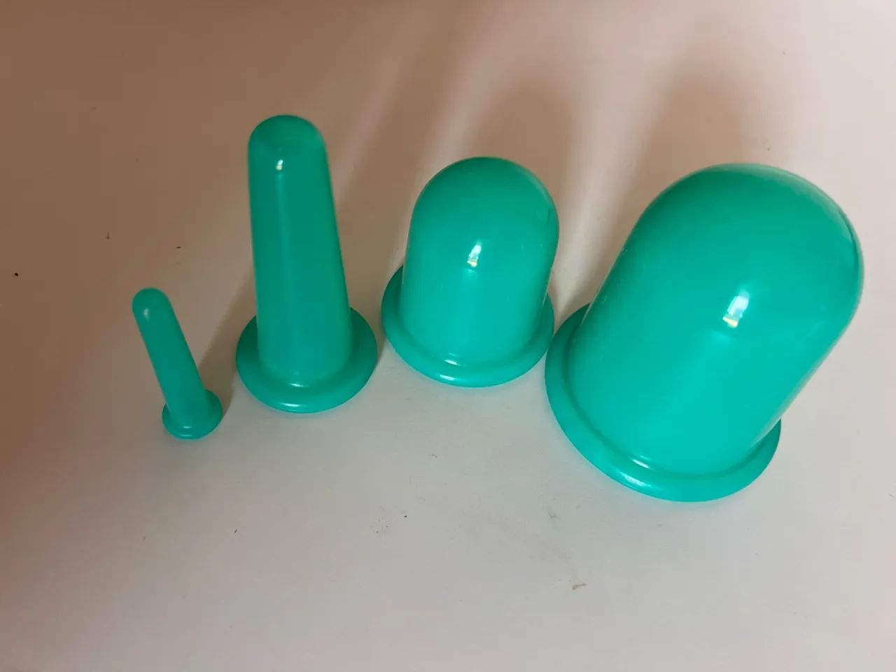 Kit ventosas com copo de silicone 4 unidades cor: verde
