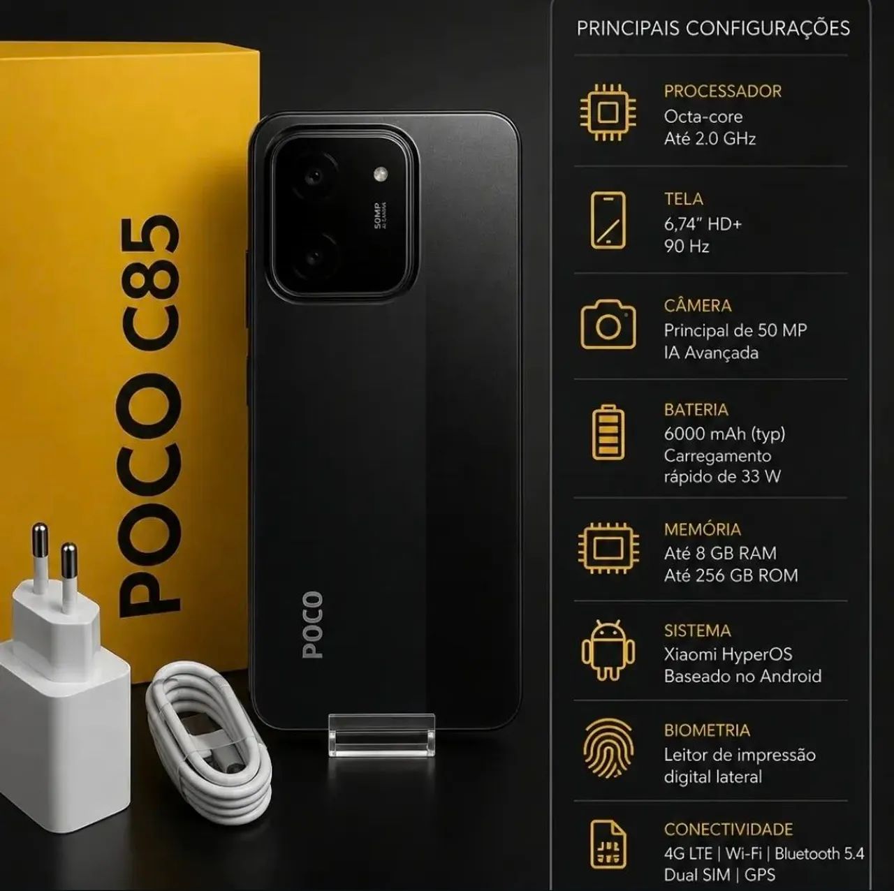 Smartphone poco C85 256GB(lacrado) - Foto 2