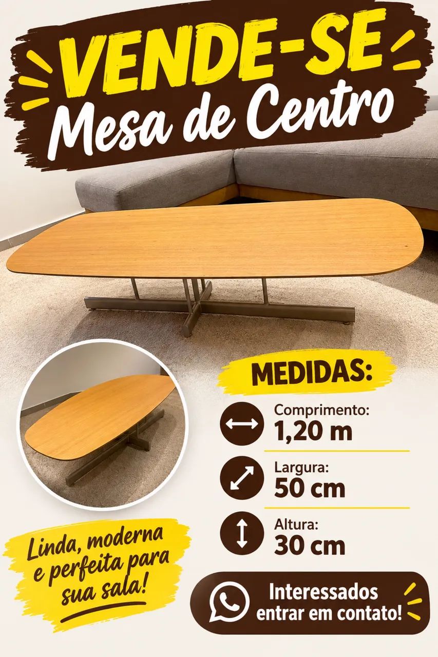 Mesa de centro maciça  - Foto 2
