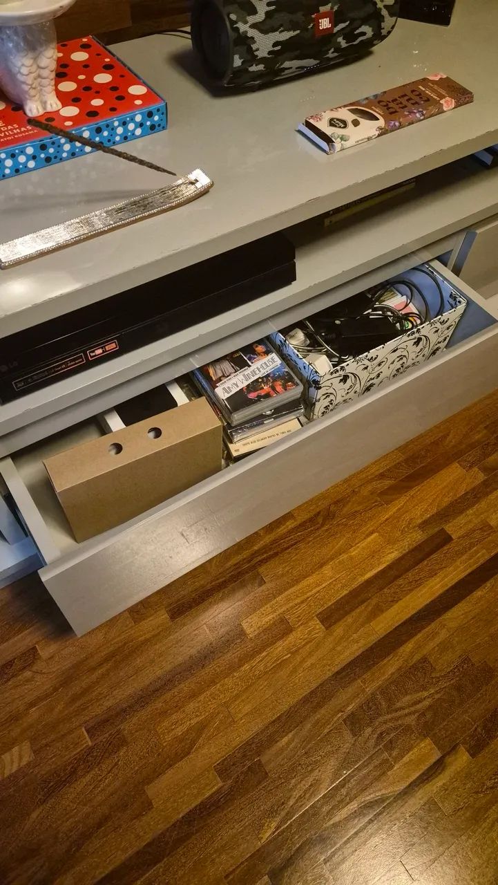 rack cinza claro com duas gavetas - Foto 4