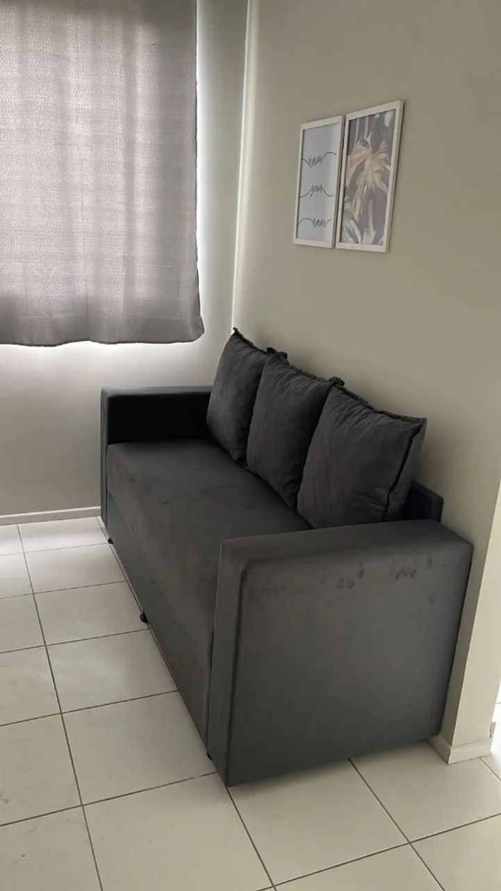 SOFA 3 LUGARES, com almofadas, novos! IMPERDÍVEL! - Foto 4