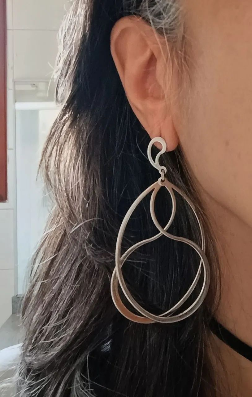Brinco Rommanel banho de prata  - Foto 2