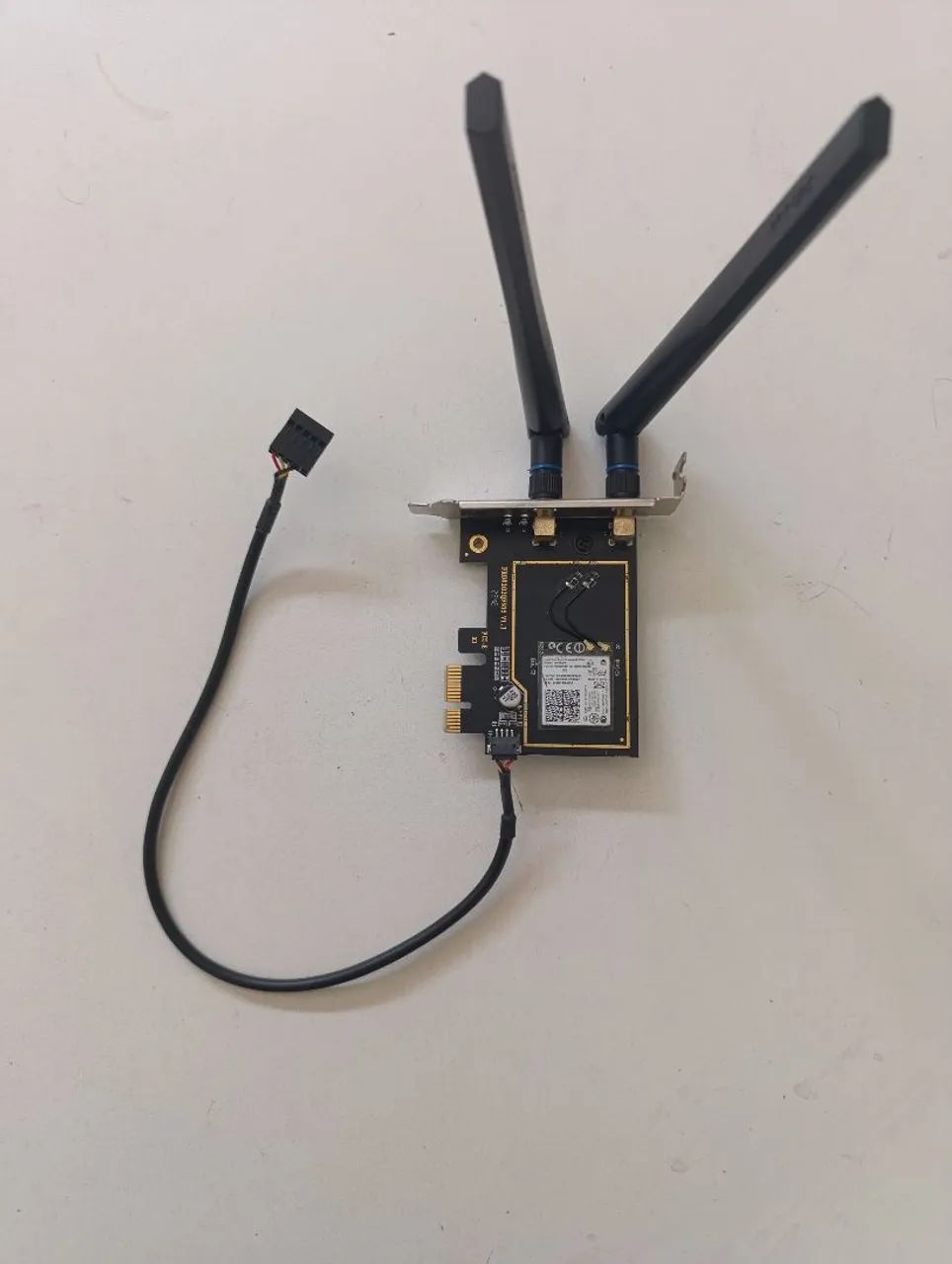 Placa wi-fi bluetooth para desktop PCI express seminova - Foto 2