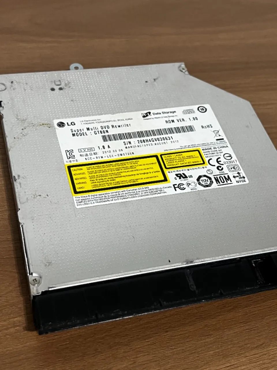 Gravador e Leitor CD/DVD Notebook LG GT80N - SATA