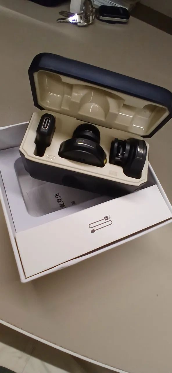 Estabilizador Gimbal e microfone