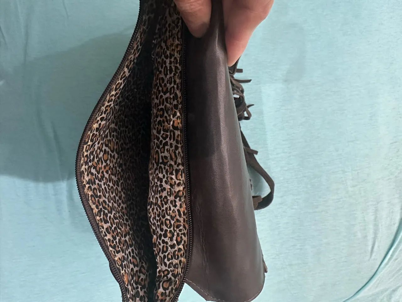 Bolsa de camurça ( couro invertido) legítimo  - Foto 3