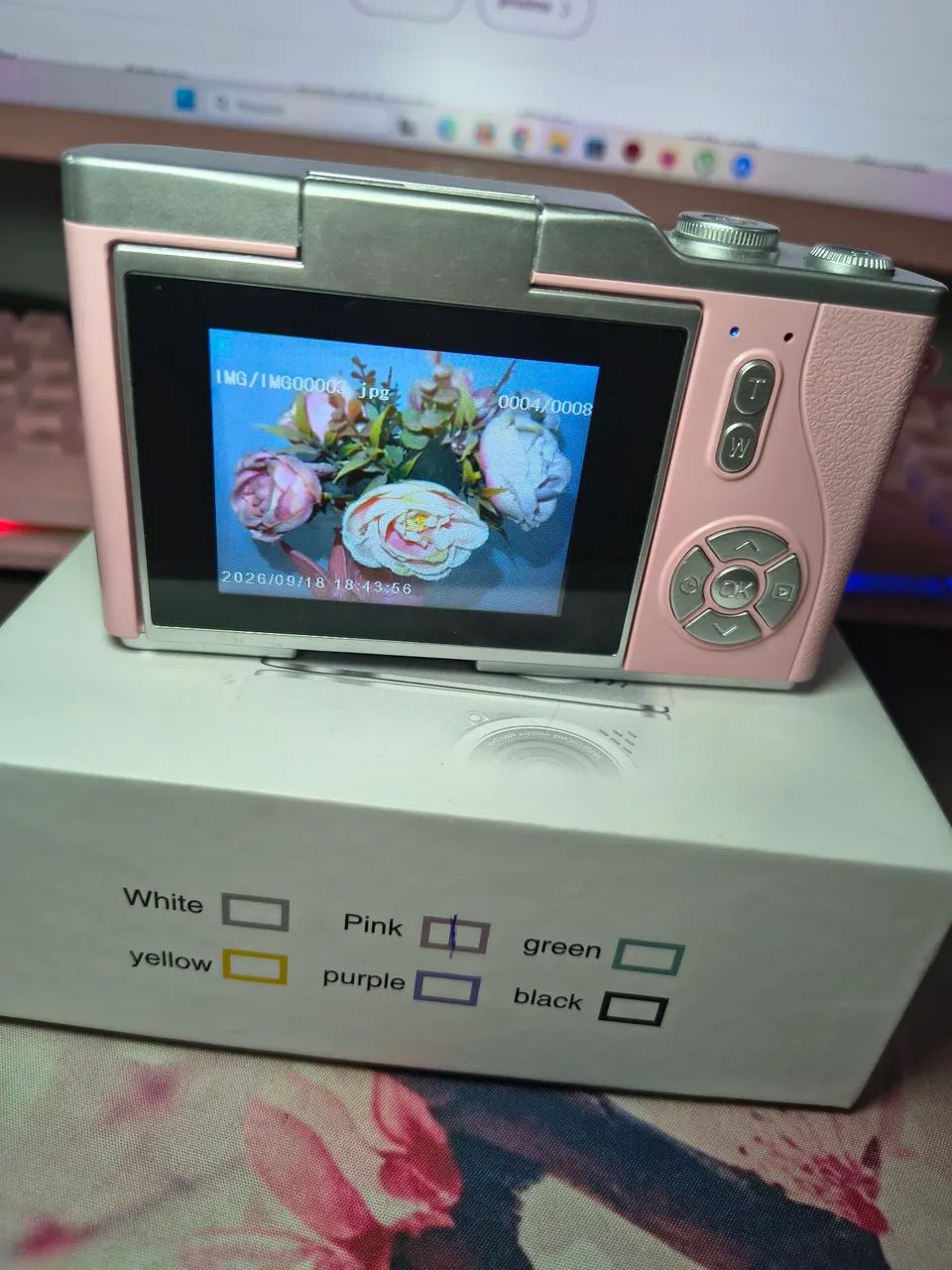 Câmera digital rosa fofa - Foto 3