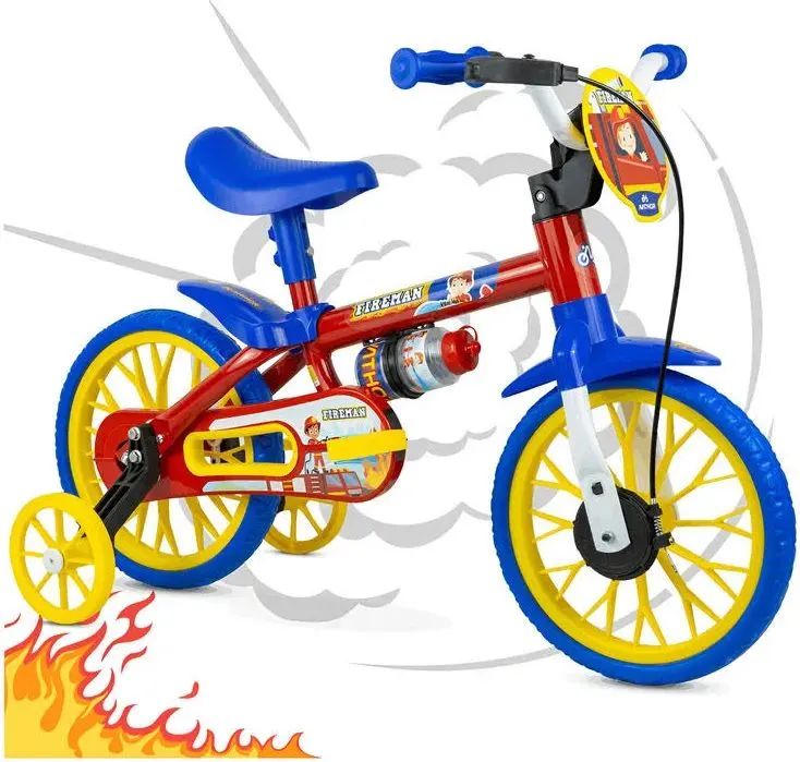 Bicicleta Infantil Nathor Firemam Aro 12 - Foto 4