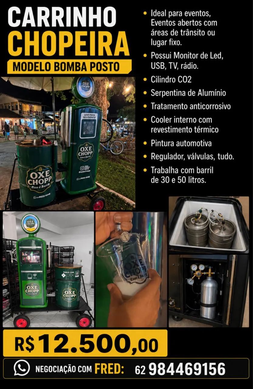 Carrinho Bomba Chopp