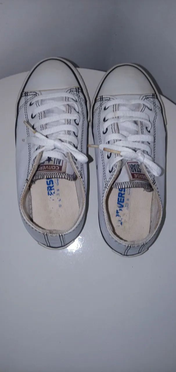 Tênis Converse All Star ( modelo: Chuck Taylor) Em couro legítimo. Tam.32. /  Usado.U - Foto 5