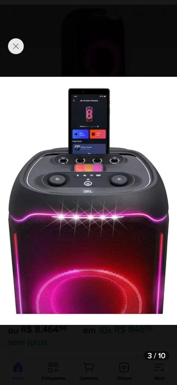 2 caixas de som JBL PartyBox ultimate  - Foto 3