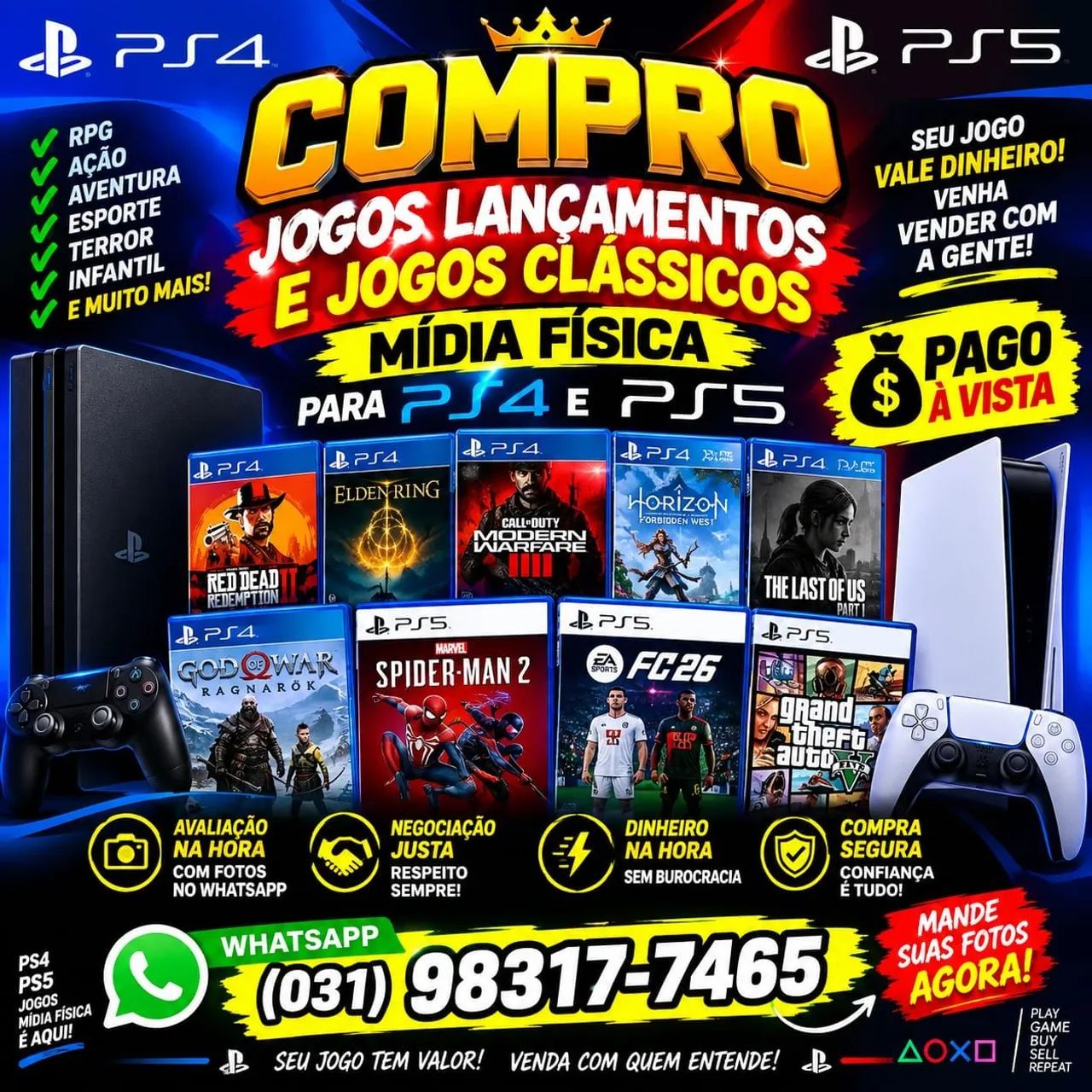 Jogos ps4 e ps5 