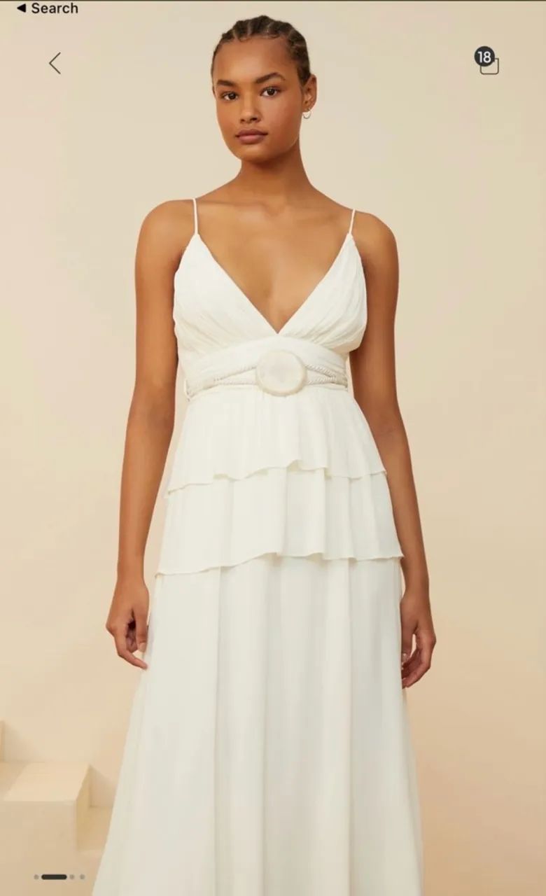 vestido animale - midi offwhite - Foto 2