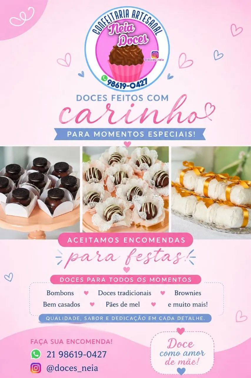 Doces artesanais caseiros 