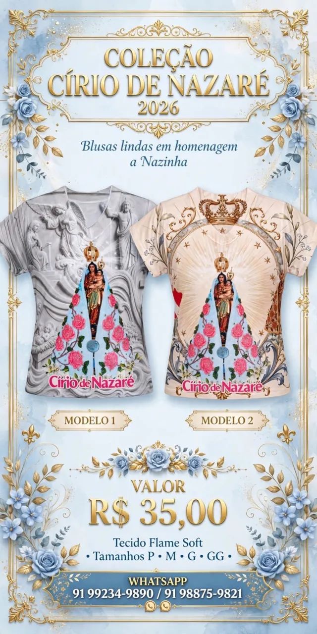 Camisas do círio 2026