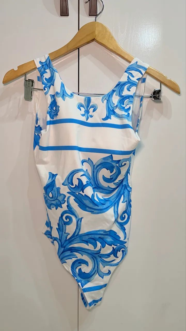 Body estampa azul