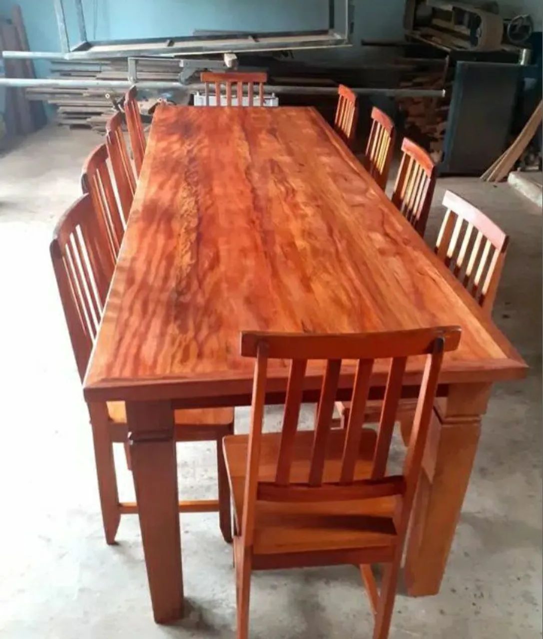 Promoção  mesa com cadeiras.  peroba 270×90 - Foto 5
