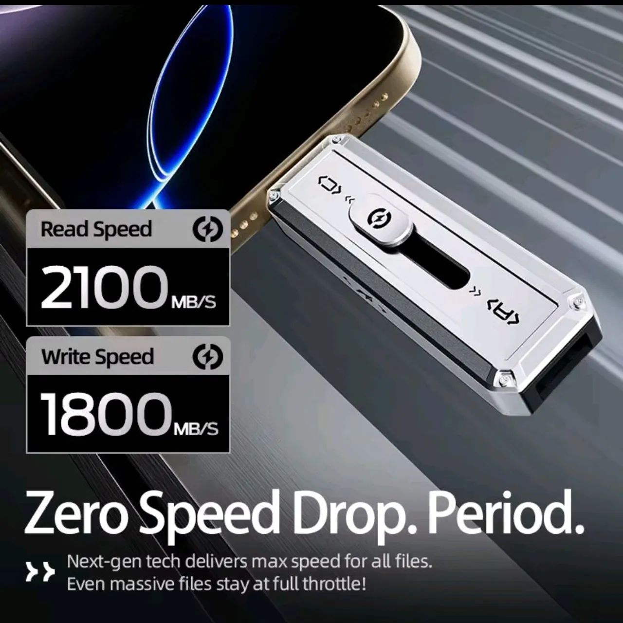MOVESPEED SP20 2100MB/s USB Flash Drive USB3.2 Gen 2 Type C Solid State Pen Drive 256GB - Foto 4