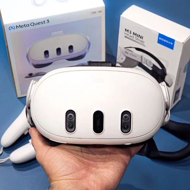 Meta Quest 3 Oculus VR 512GB - Completo Novo + Acessórios (BOBOVR