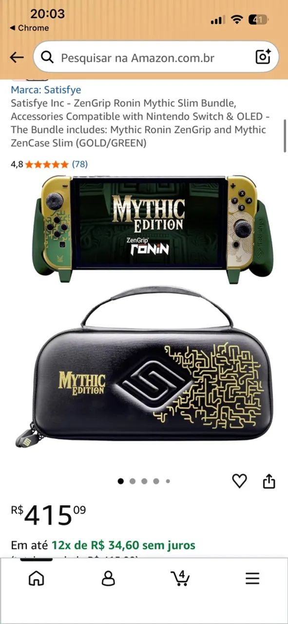 Case e Suporte dos Joycons da Marca Satisfye  - Foto 5