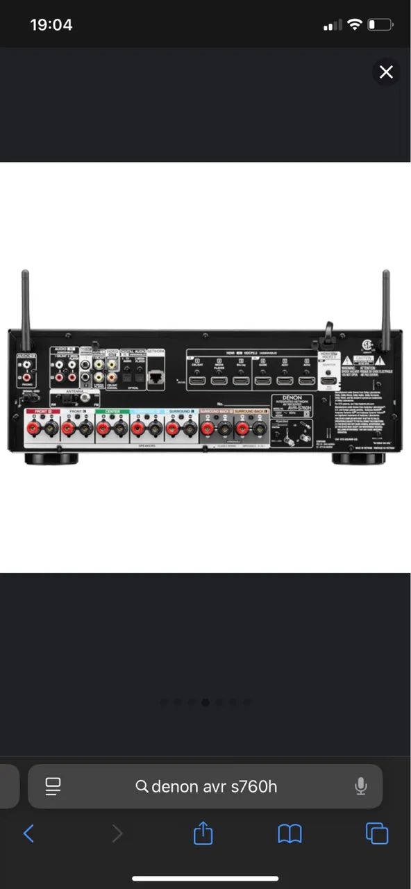 Receiver Denon AVR S760H - Foto 4