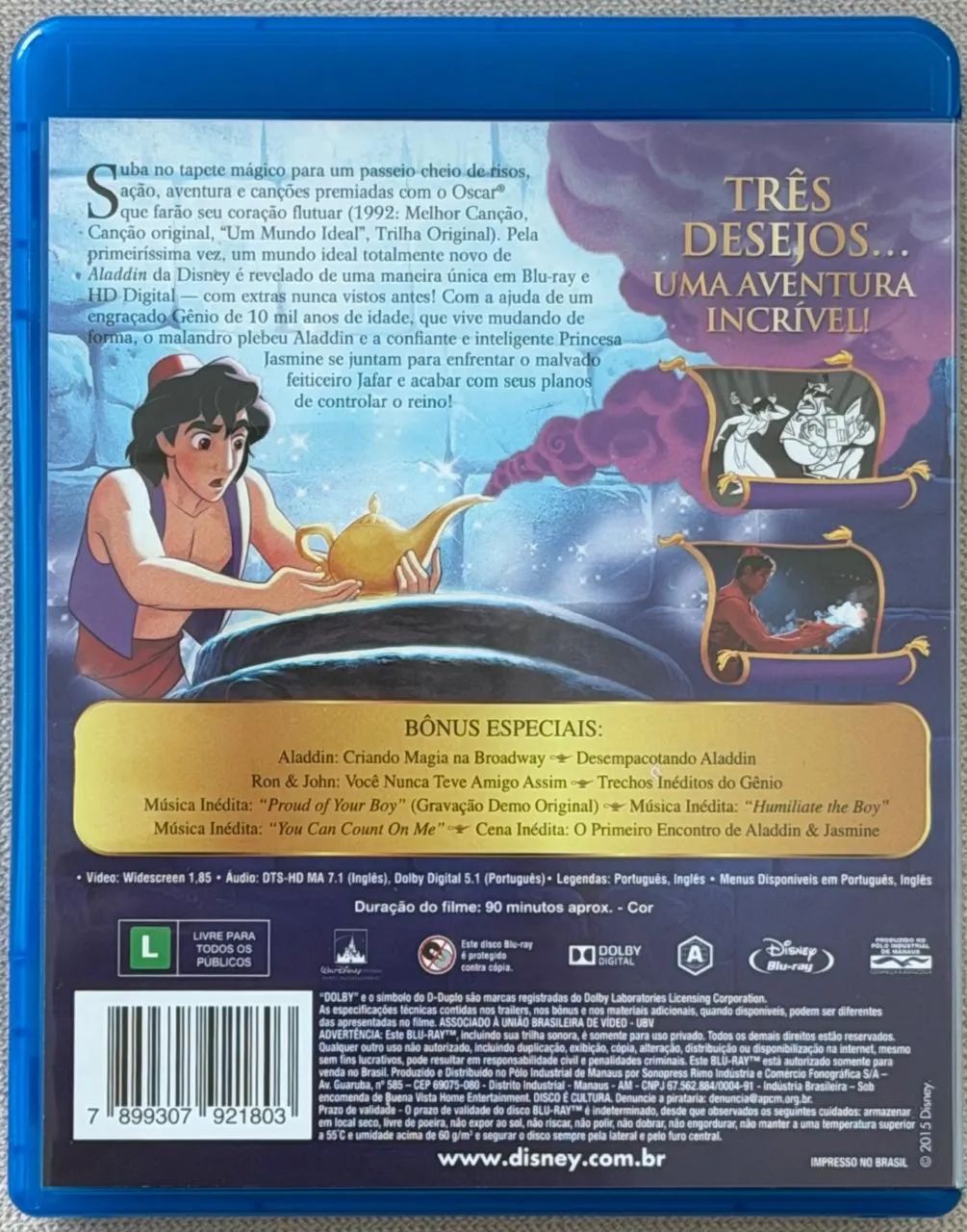 Blu-ray Disney Aladdin (original) - Foto 2