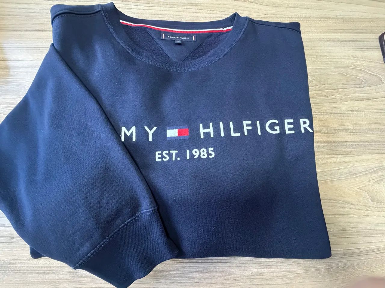 Moleton masculino tommy hilfiger marinho noite - Foto 3