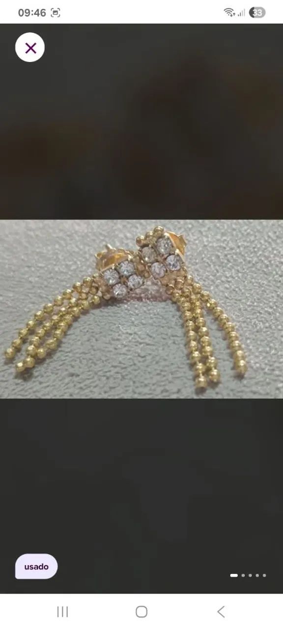 Brinco Bijuterias dourado