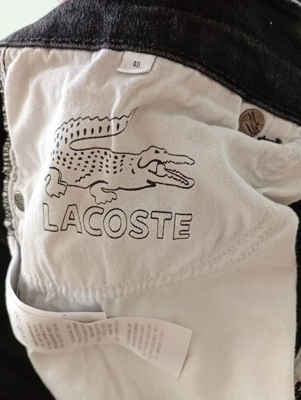 Calça Black jeans Lacoste original tamanho 40 - Foto 2