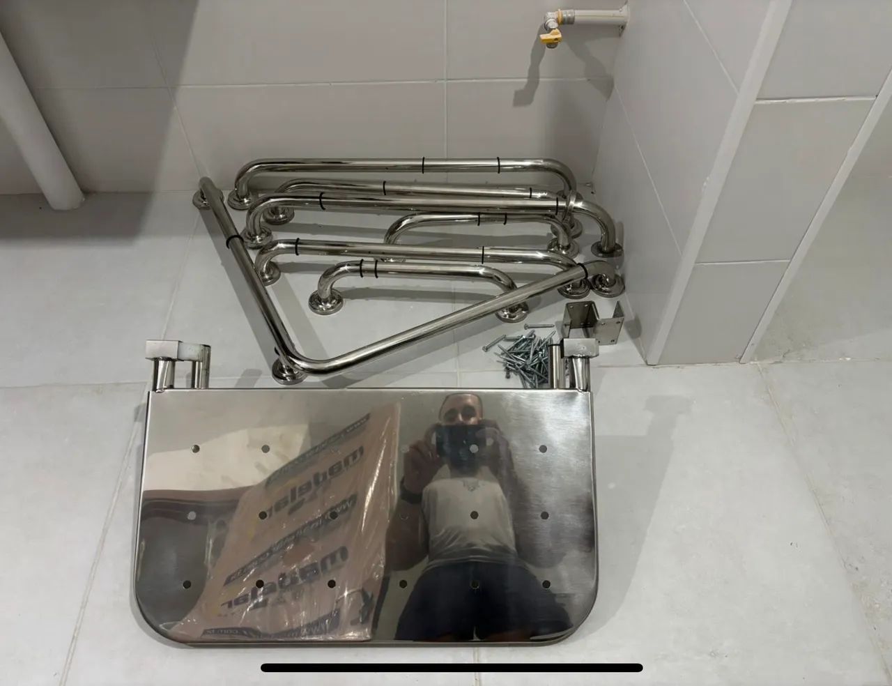Kit de apoio PCD - Barra de apoio idoso - alça para banheiro barra de apoio