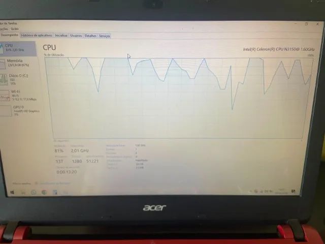 notebook Acer Aspire ES1-431 na cor vermelha - Foto 2