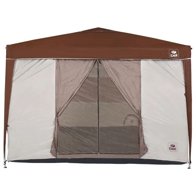 Barraca Oásis Para Gazebo Dobrável 3m x 3m Bege e Marrom Bel   - Foto 3