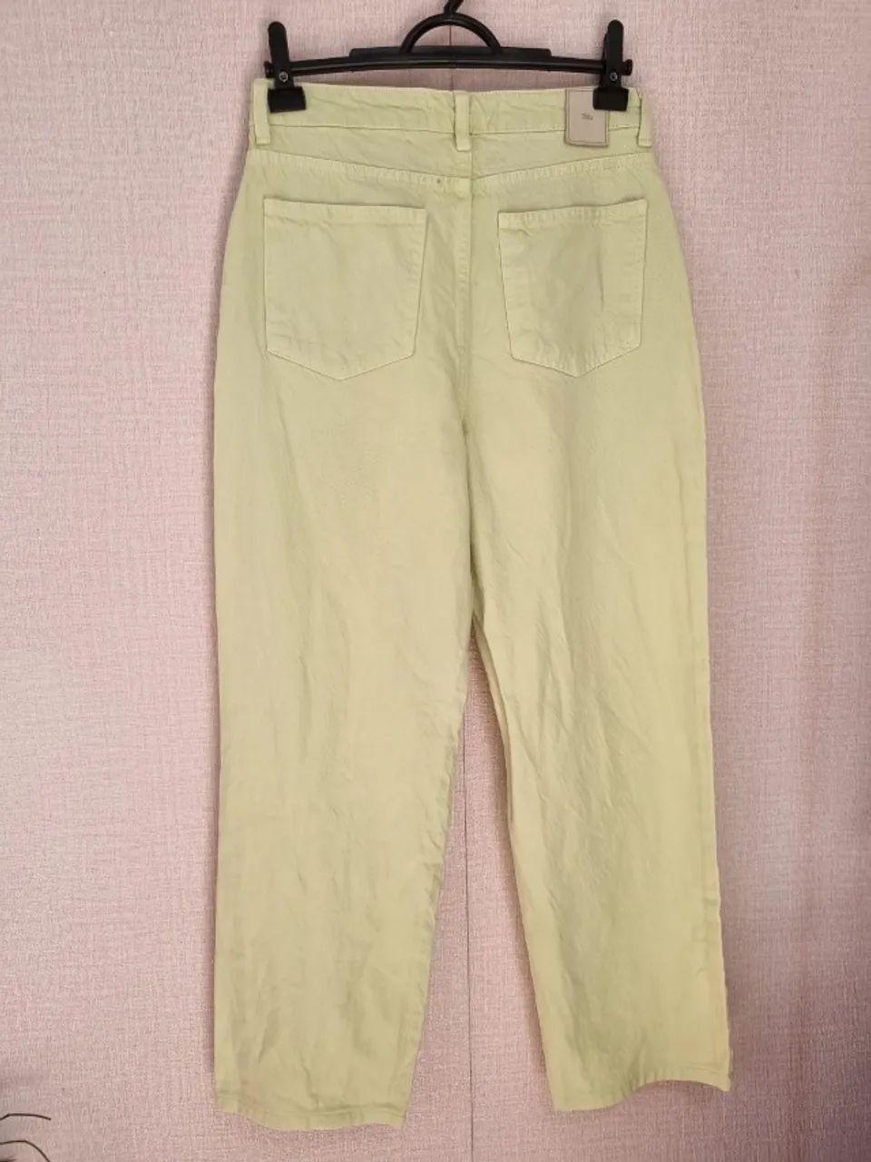 CALÇA DE ALGODÃO VERDE CANDY CINTURA ALTA ZARA - Foto 2