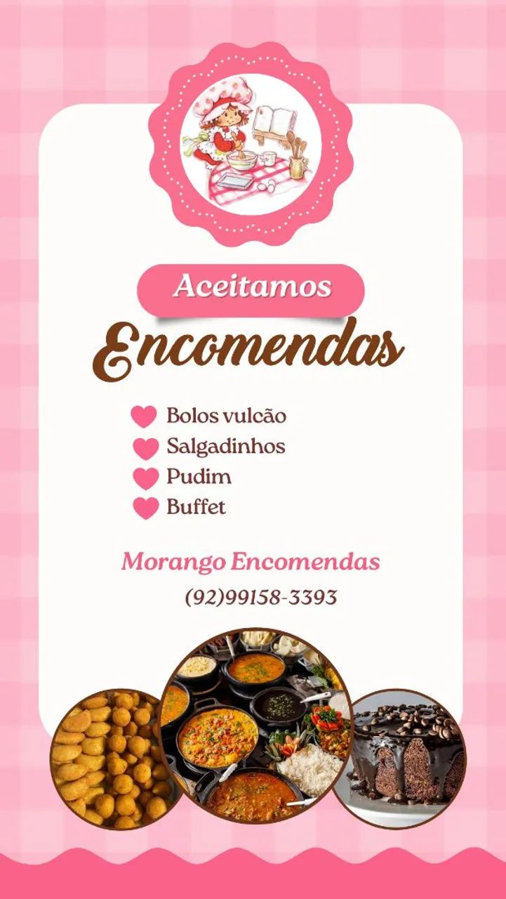 Encomenda de buffet, doces e salgados