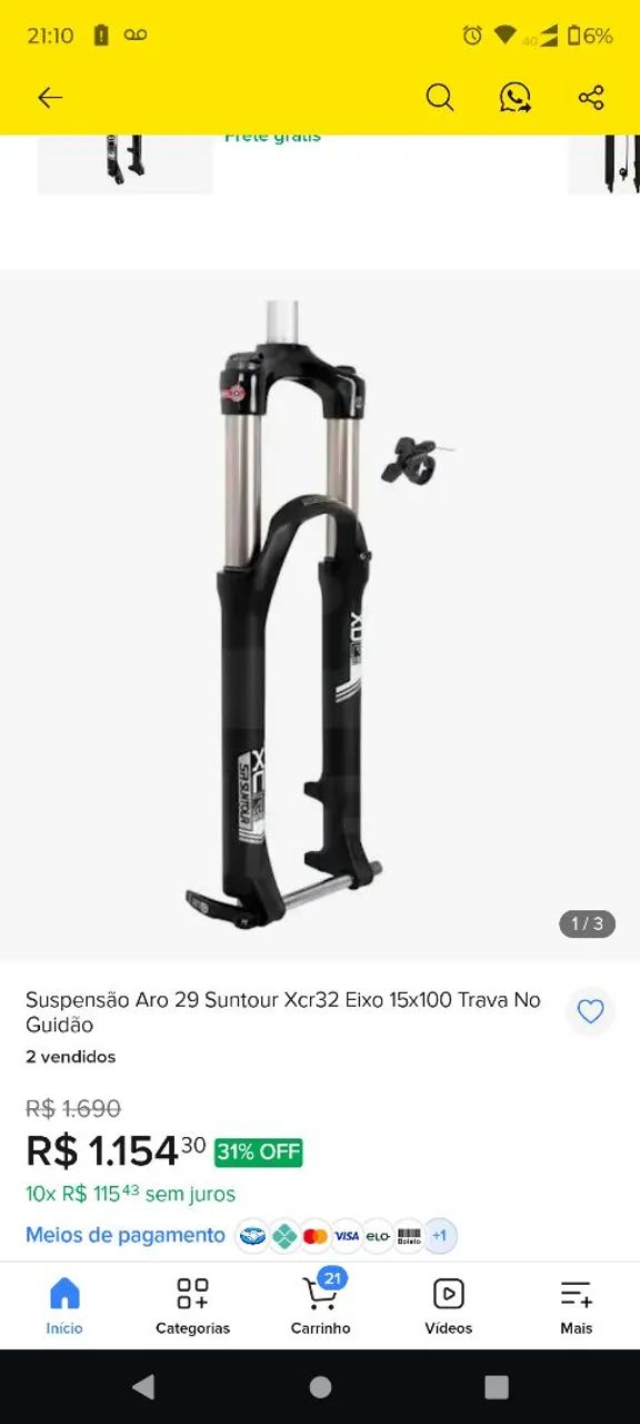 Bicicleta Caloi Kit Shimano Deore - Foto 4