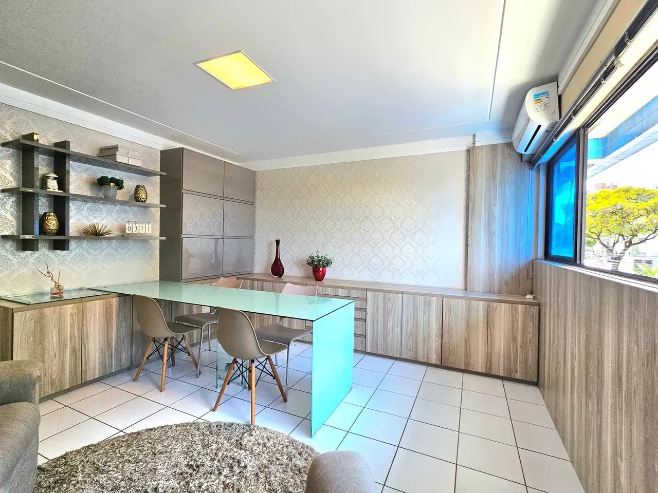 Linda sala mobiliada c/ 32 m² no Ed. Blue Tower Center em Lagoa Nova - Foto 5