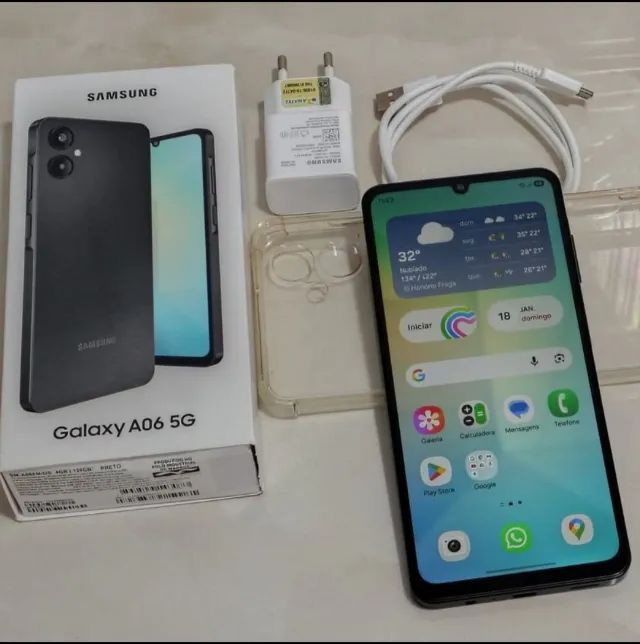 Samsung A06 5G 128gb na caixa e nota
