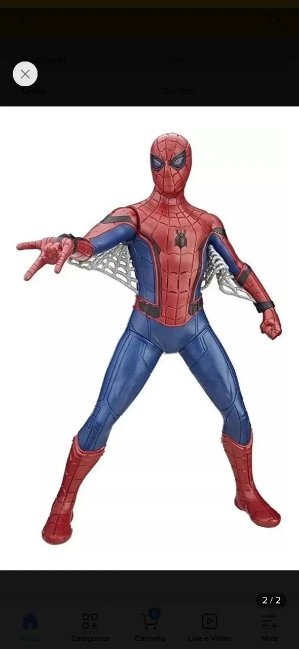 Spider-man Com Traje Hi-tech Eletrônico Marvel - Hasbro - Foto 5