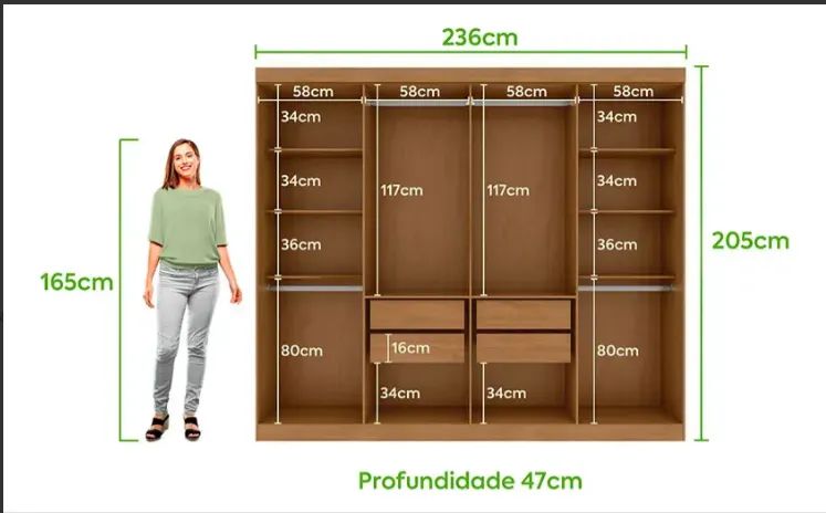 Guarda Roupa Andara 8 Portas  - Foto 4