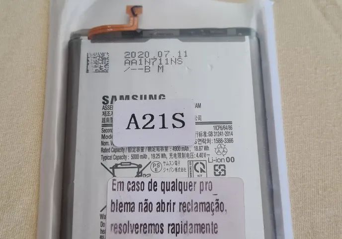 BATERIA SAMSUNG A21S EB-BA217ABY - ORIGINAL - RETIRADA - Foto 4