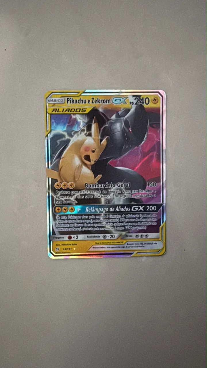 Pikachu e Zekrom Gx