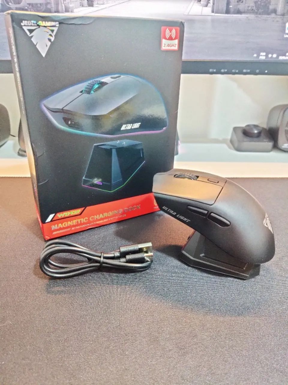 Mouse Gamer com dock - Novo na Caixa! - Foto 3