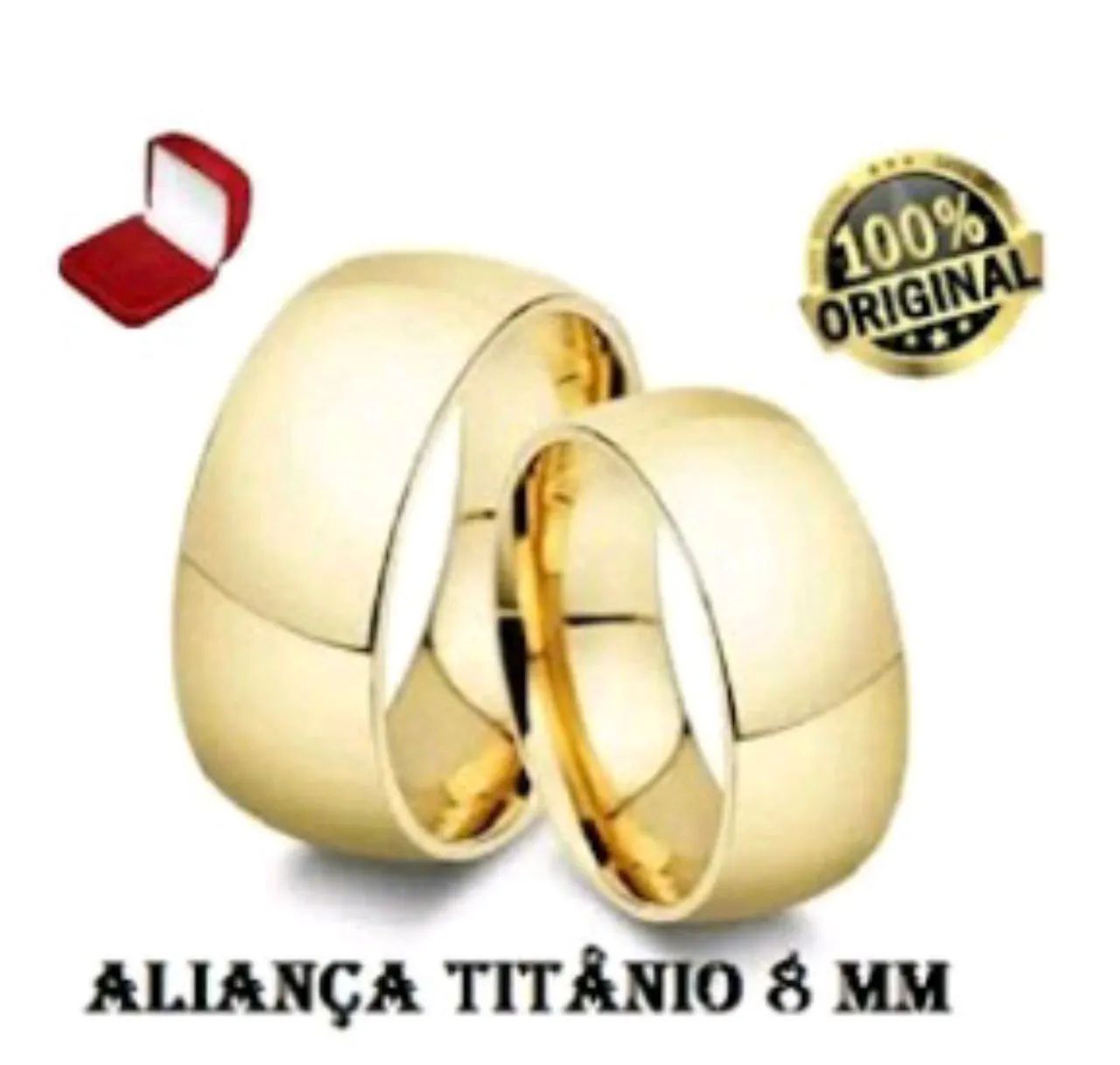 Par de Alianças banhadas a ouro 18k  - Foto 4