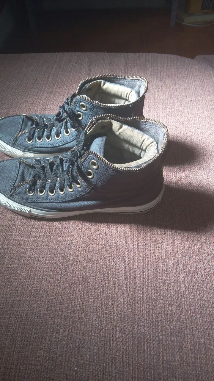Tenis  converse All star com siper preto n:38. - Foto 3