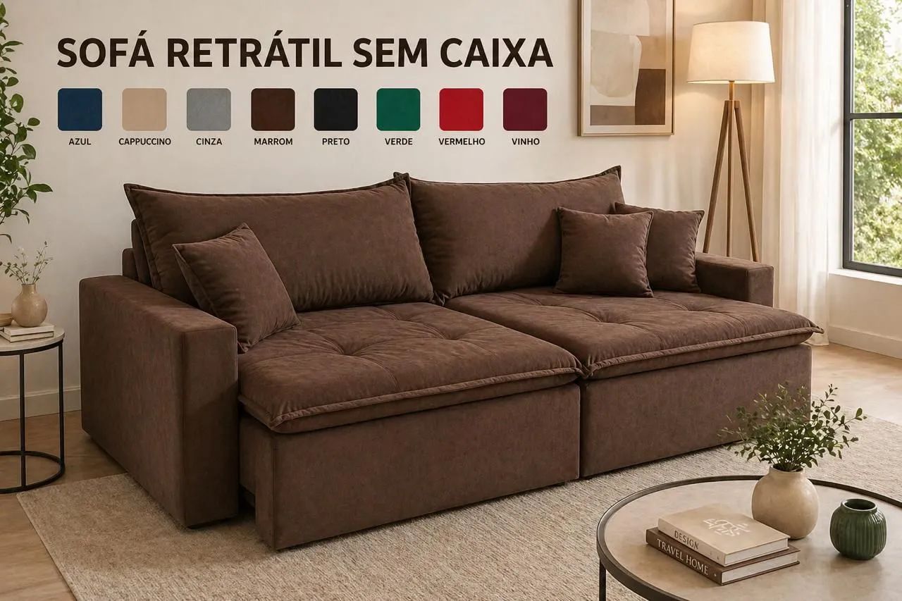 SOFÁ RETRÁTIL resistente, ocupa POUCO ESPAÇO, MÁXIMO CONFORTO! - Foto 3