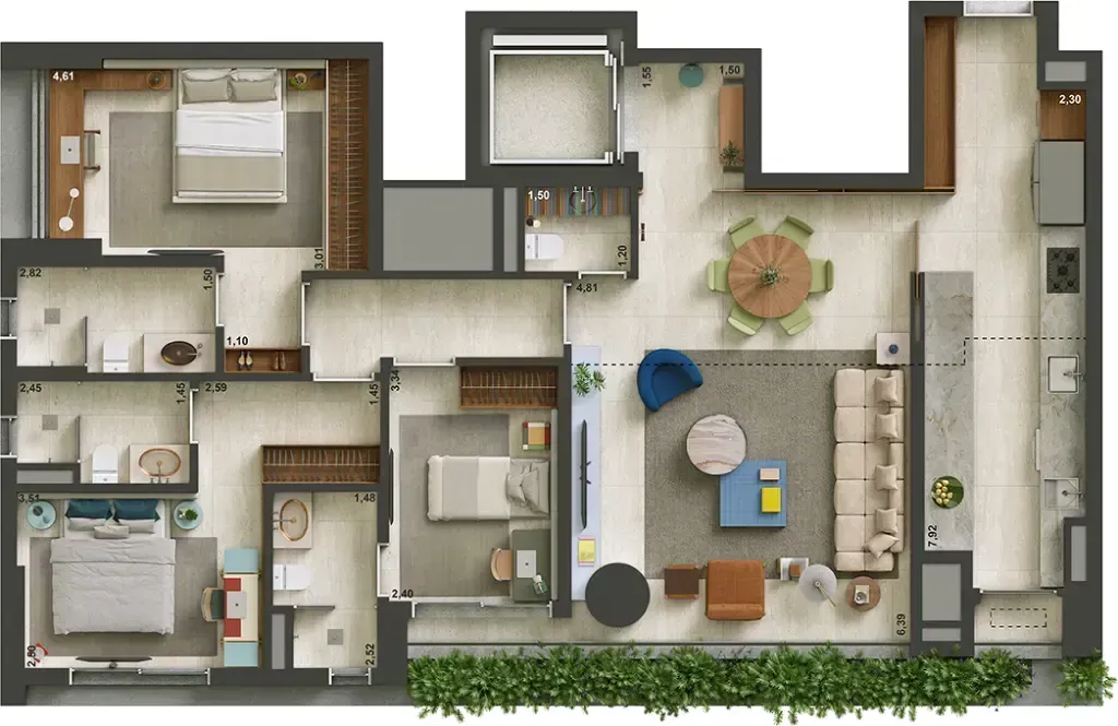 PLANTA 131m²