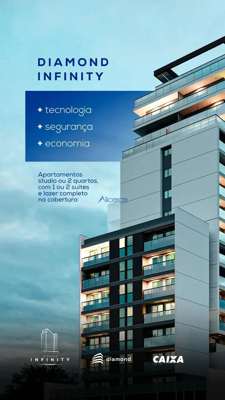 Diamond Infinity: Studio à venda com área externa e de lazer completa no Centro. - Foto 2