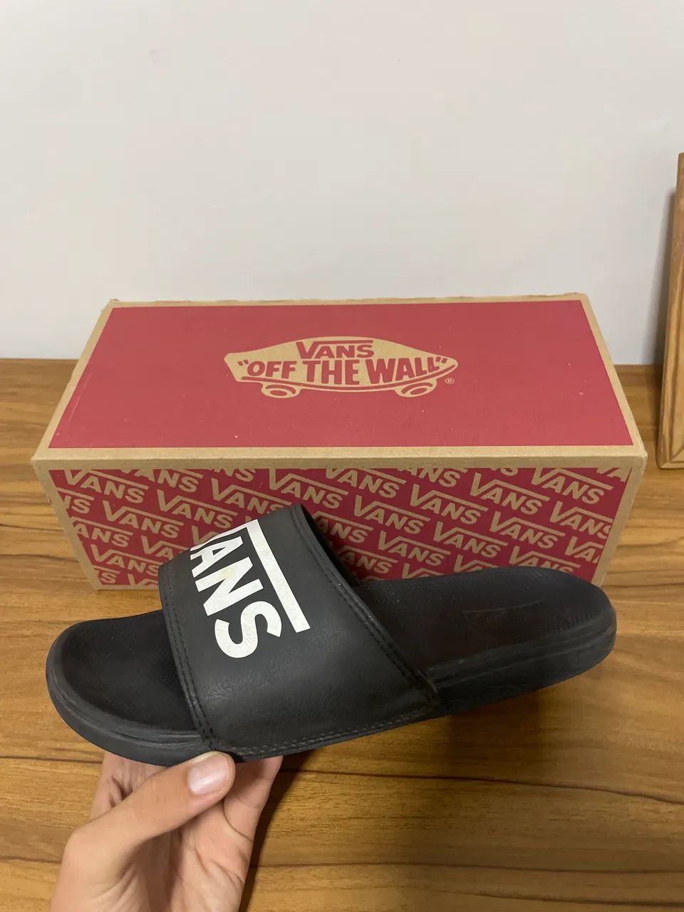 chinelo vans preto original na caixa